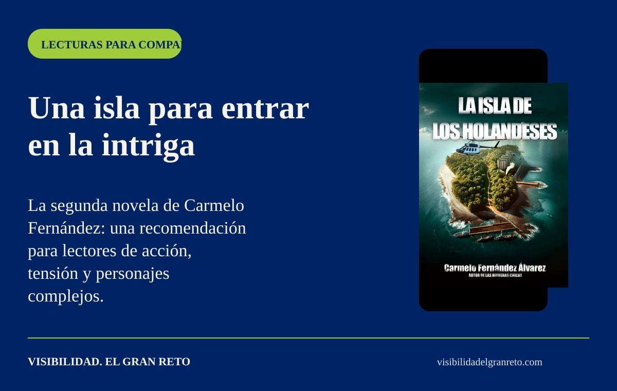 Portada de La isla de los Holandeses en composición editorial.