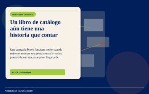 Tablero editorial con fichas, rutas y chinchetas para reactivar un libro de catálogo.