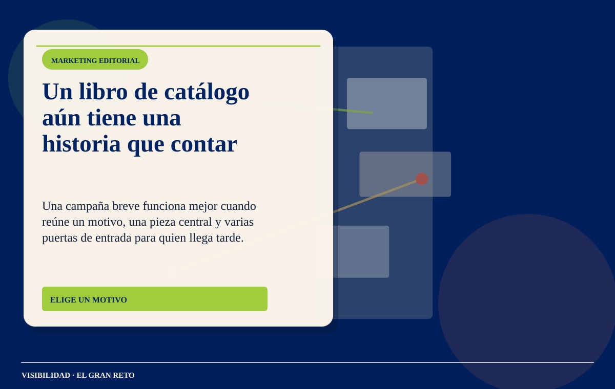 Tablero editorial para una campaña de catálogo
